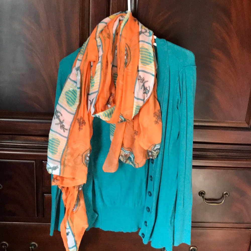 Teal cardigan